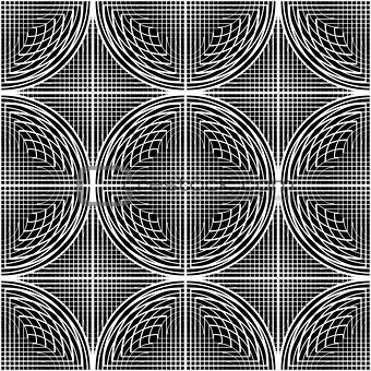 Design seamless monochrome circle lines pattern