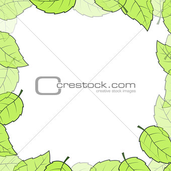 Leaves frame background