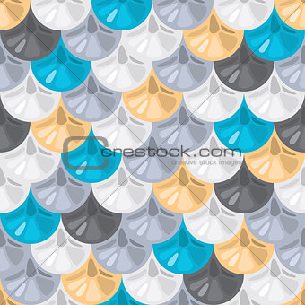Seamless colorful river fish scales