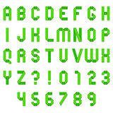 Green Folded Paper Font