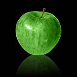 green apple isolated on white background