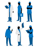 Six doctors in uniform