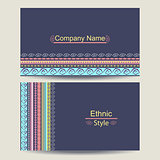 Ethnic business card template 