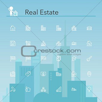 Real Estate Line Icons