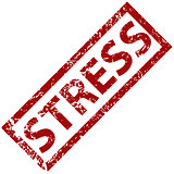 Stress rubber stamp