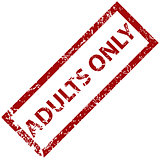 Adults only rubber stamp