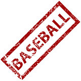 Baseball rubber stamp