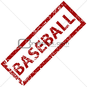 Baseball rubber stamp