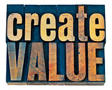 create value wood typography