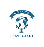 Back to School Logo with Globe 