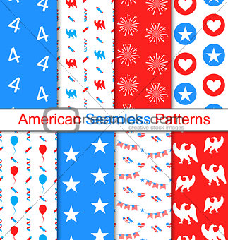 Set Seamless Pattern for Independence Day