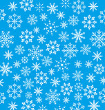 New Year blue wallpaper, snowflakes texture