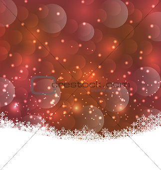 Winter snowflakes background with copy space for your text