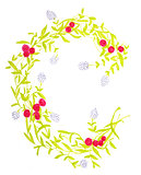 Decorative Floral illustration of letter C