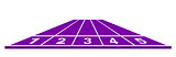 Running track in purple design