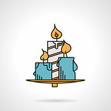 Candles flat color vector icon