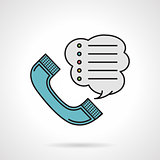 Order by phone flat color vector icon