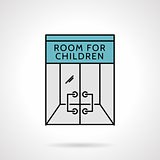 Playroom flat color vector icon