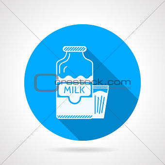 Contour vector icon for milk