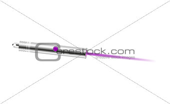 Laser pointer with purple light