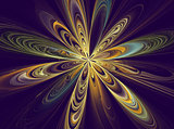 Abstract fractal flower