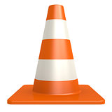 Traffic cone isolated with white background