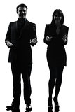 business  couple woman man silhouette