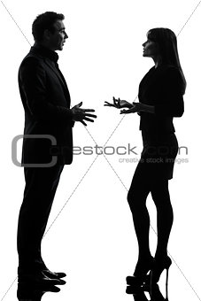 business couple woman man  silhouette