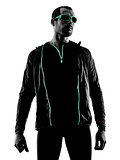 man runner portrait jogger silhouette