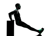 man crossfit  exercises fitness silhouette