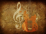Vintage music guitar background