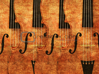 Violins in a row