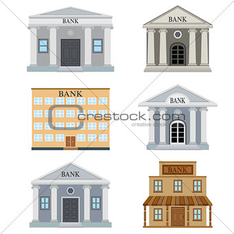 Set of bank buildings.