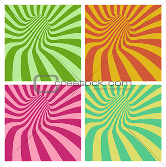 tunnel vortex in multiple color stripe pattern