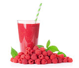 Raspberry smoothie and heap of berries