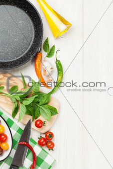 Cooking ingredients and utensils
