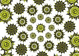 Decorative floral pattern motif