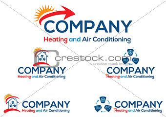 Air conditioning business logo or icon