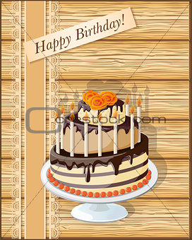 birthday card with cake