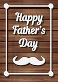 Happy Father's Day Typographical Background with moustache