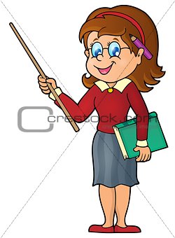 Woman teacher theme image 1