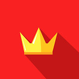 illustration of a crown in flat design style