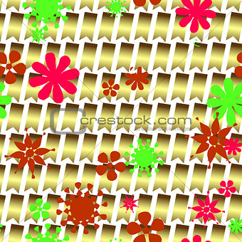 Seamless decorative pattern of flowers 