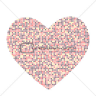 Valentines Day Card with Heart Vector Illustration