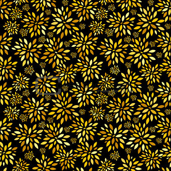 Flower Leaves Pattern Background Vector Illustration