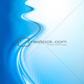 Blue abstract wave