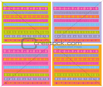 decorative patterns collection in multiple cheerful color