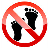 Prohibition signal feet