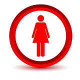 Red woman icon