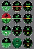 cannabis leaf design stamps